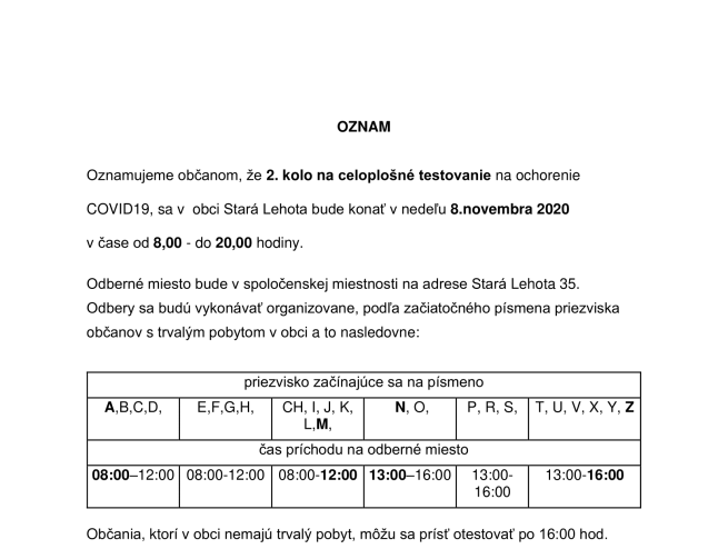 Oznam Covid19 1